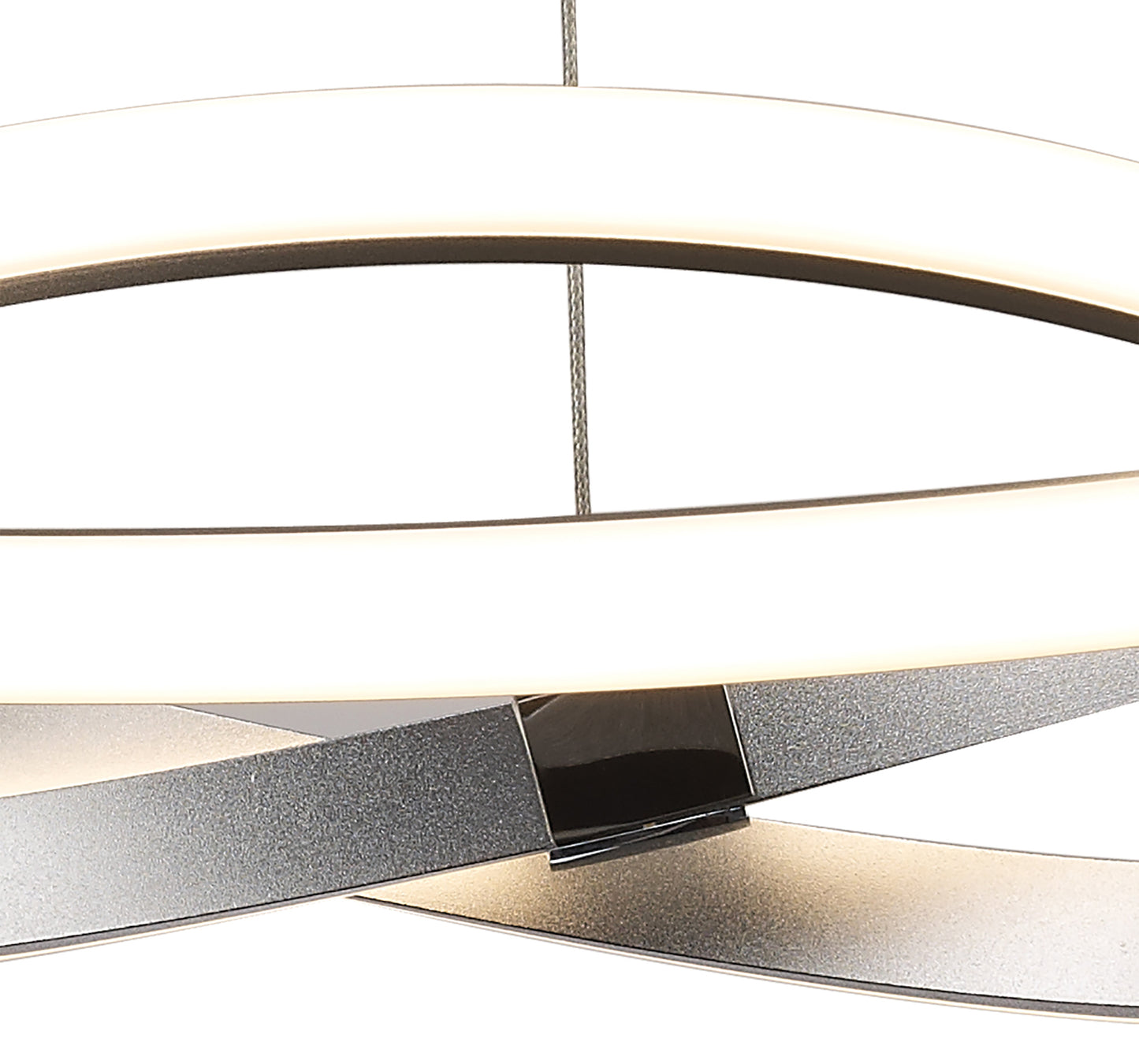 Infinity Pendant 30W LED 3000K, 2500lm, Silver/Polished Chrome/White Acrylic, 3yrs Warranty by Mantra