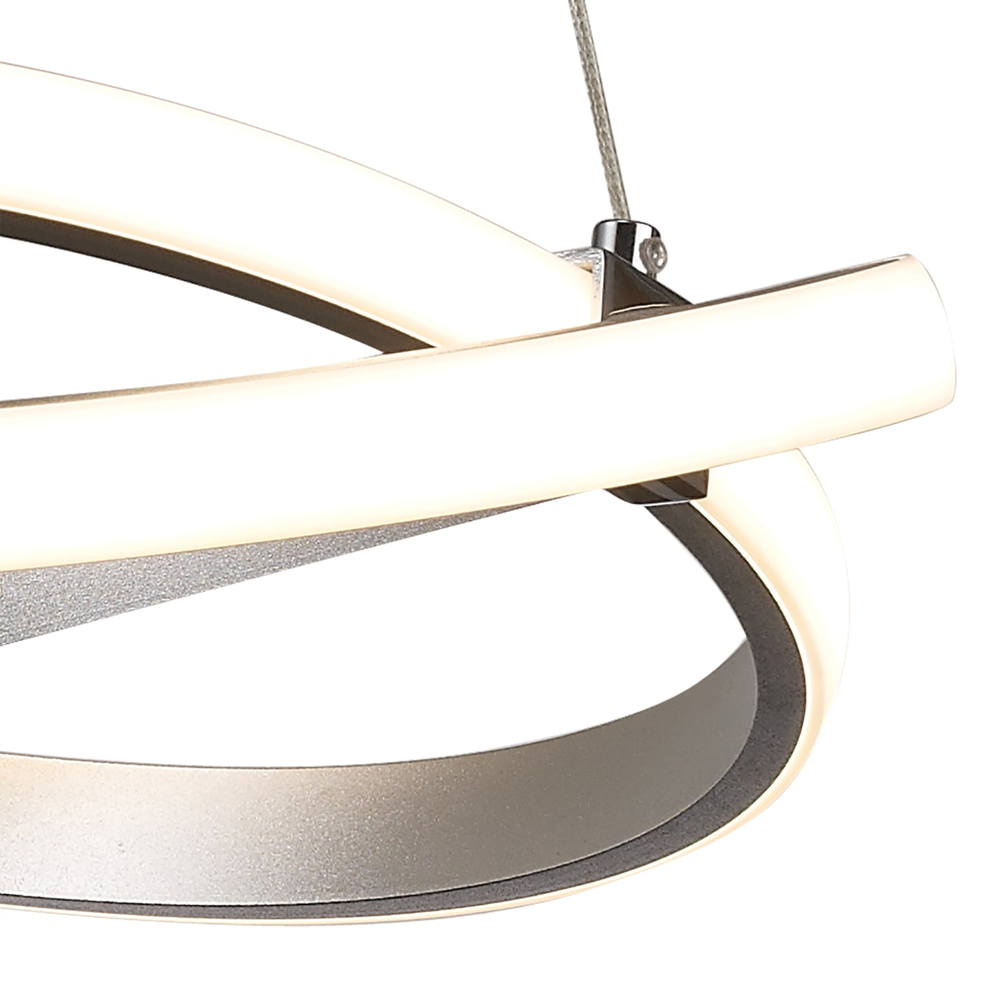 Infinity Pendant 30W LED 3000K, 2500lm, Silver/Polished Chrome/White Acrylic, 3yrs Warranty by Mantra