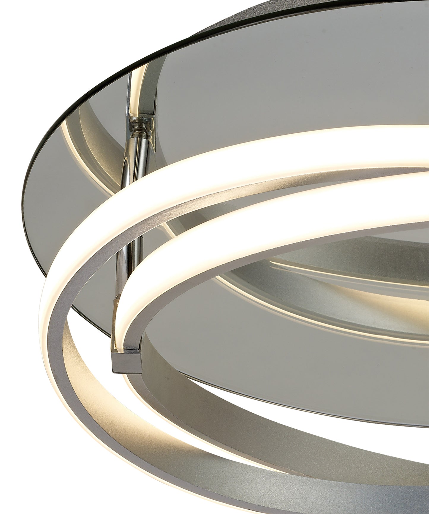 Infinity Flush 30W LED 3000K, 2500lm, Dimmable Silver/Polished Chrome/White Acrylic, 3yrs Warranty by Mantra