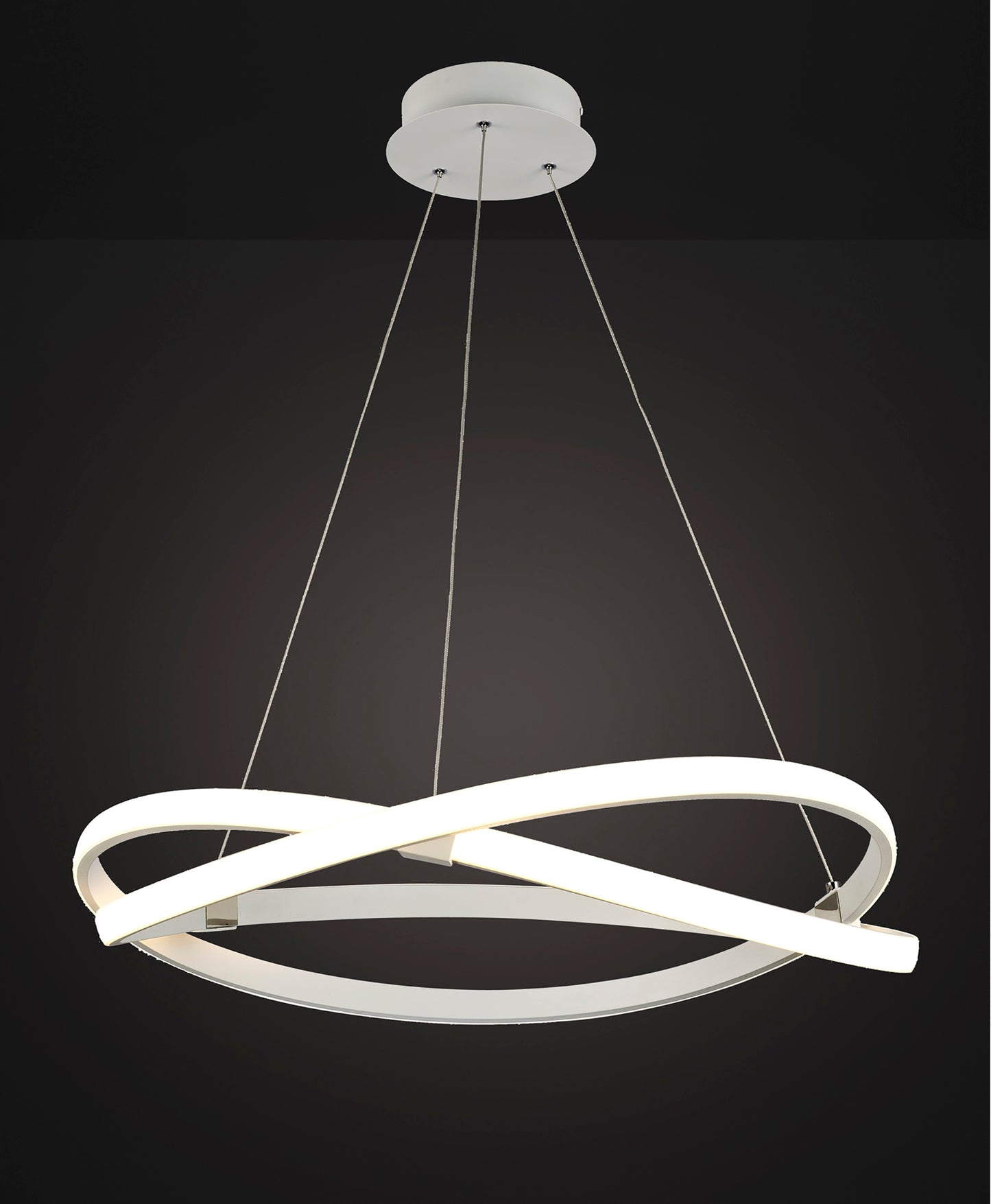 Infinity Blanco Pendant 42W LED 2800K, 3400lm, Dimmable White/White Acrylic, 3yrs Warranty by Mantra