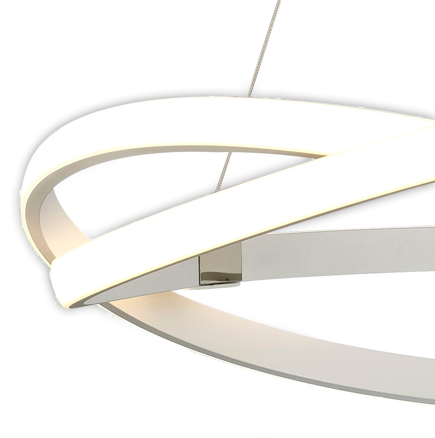 Infinity Blanco Pendant 42W LED 2800K, 3400lm, Dimmable White/White Acrylic, 3yrs Warranty by Mantra