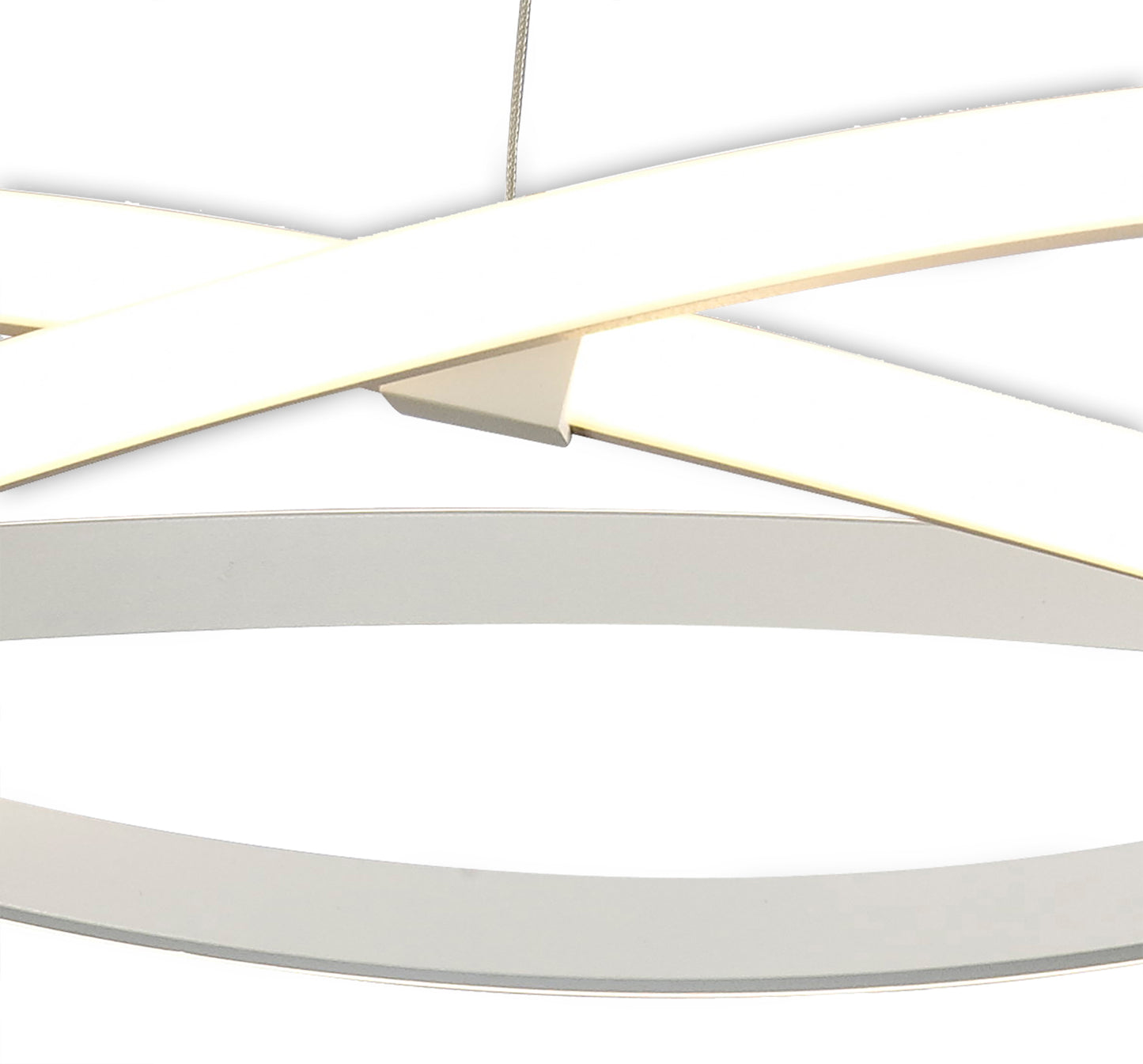 Infinity Blanco Pendant 42W LED 2800K, 3400lm, Dimmable White/White Acrylic, 3yrs Warranty by Mantra