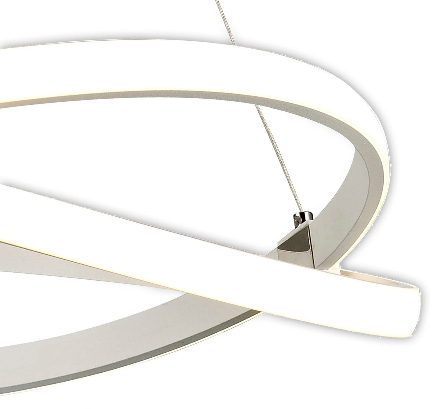 Infinity Blanco Pendant 42W LED 2800K, 3400lm, Dimmable White/White Acrylic, 3yrs Warranty by Mantra