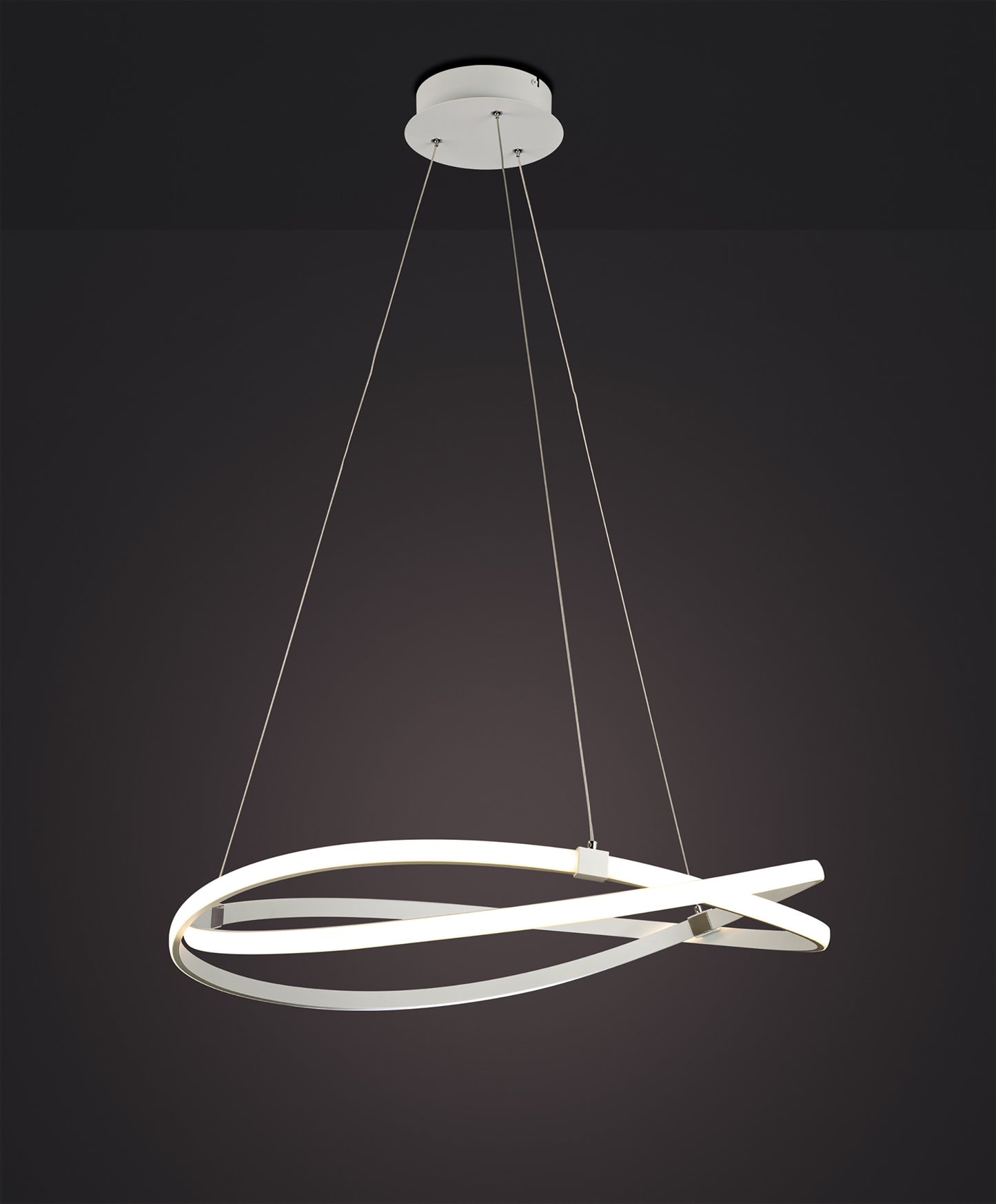 Infinity Blanco Pendant 60W LED 2800K, 4500lm, Dimmable White/White Acrylic, 3yrs Warranty by Mantra