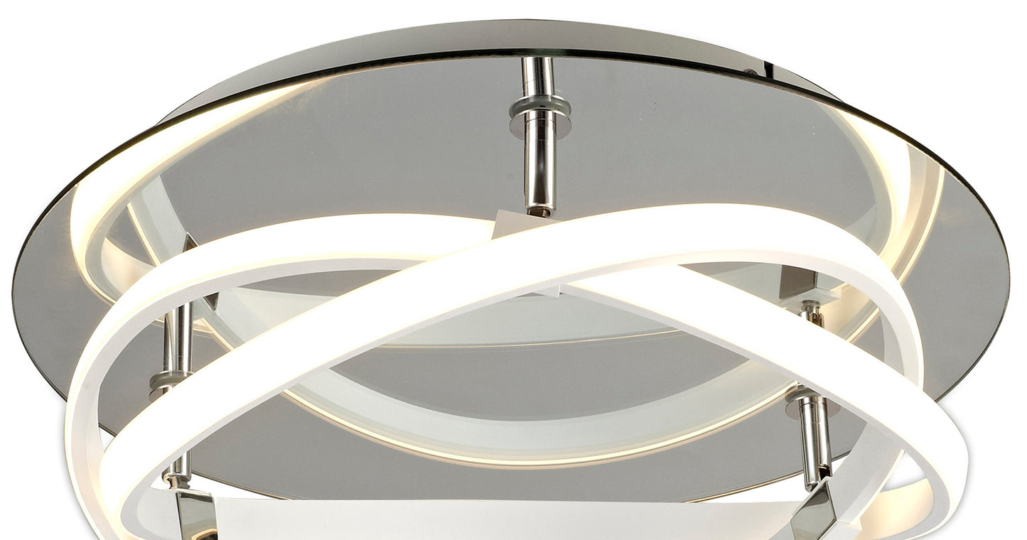 Infinity Blanco Flush 30W LED 4000K, 2500lm, White/White Acrylic/Clear Mirror, 3yrs Warranty by Mantra