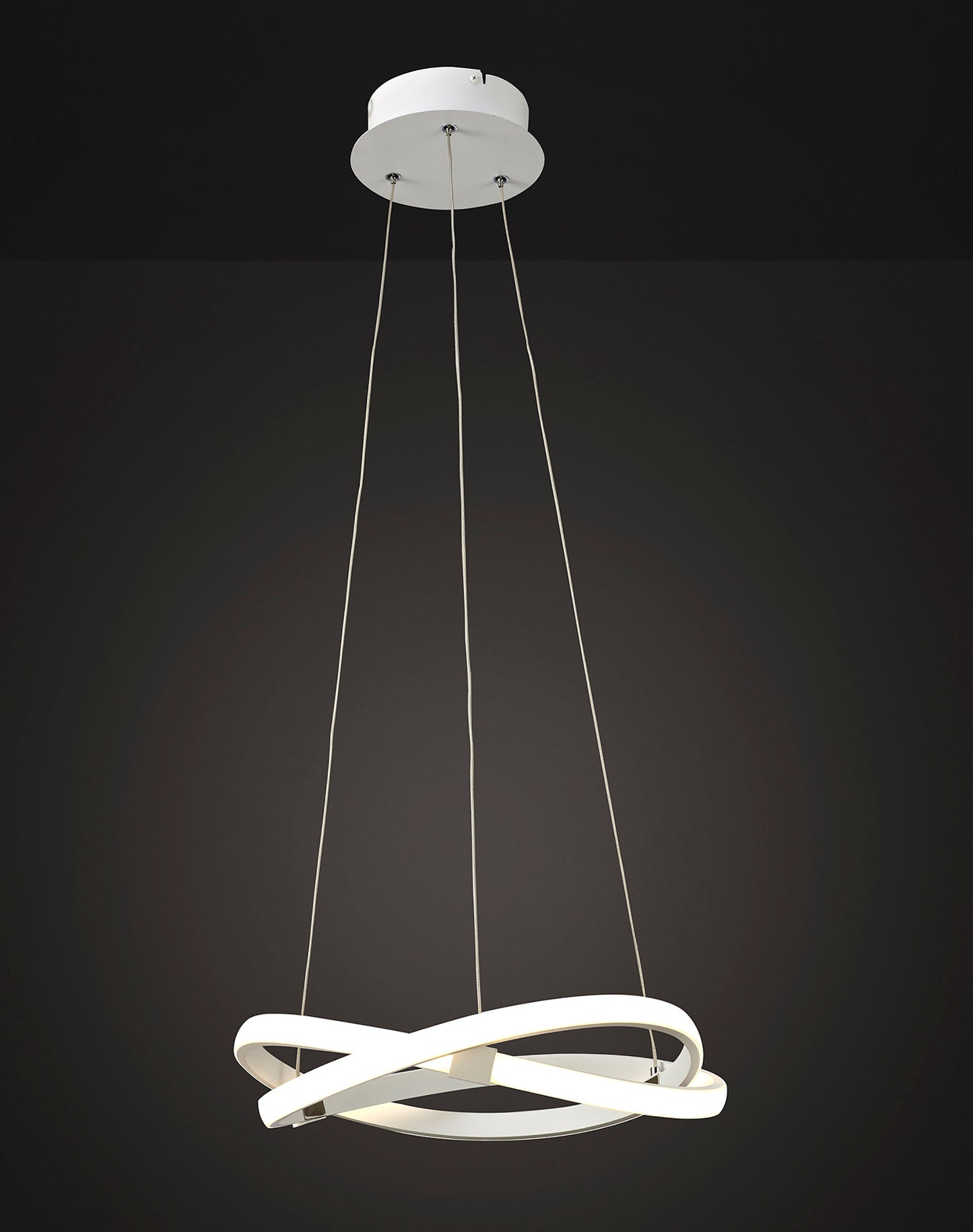 Infinity Blanco Pendant 30W LED 2800K, 2500lm, White/White Acrylic, 3yrs Warranty by Mantra