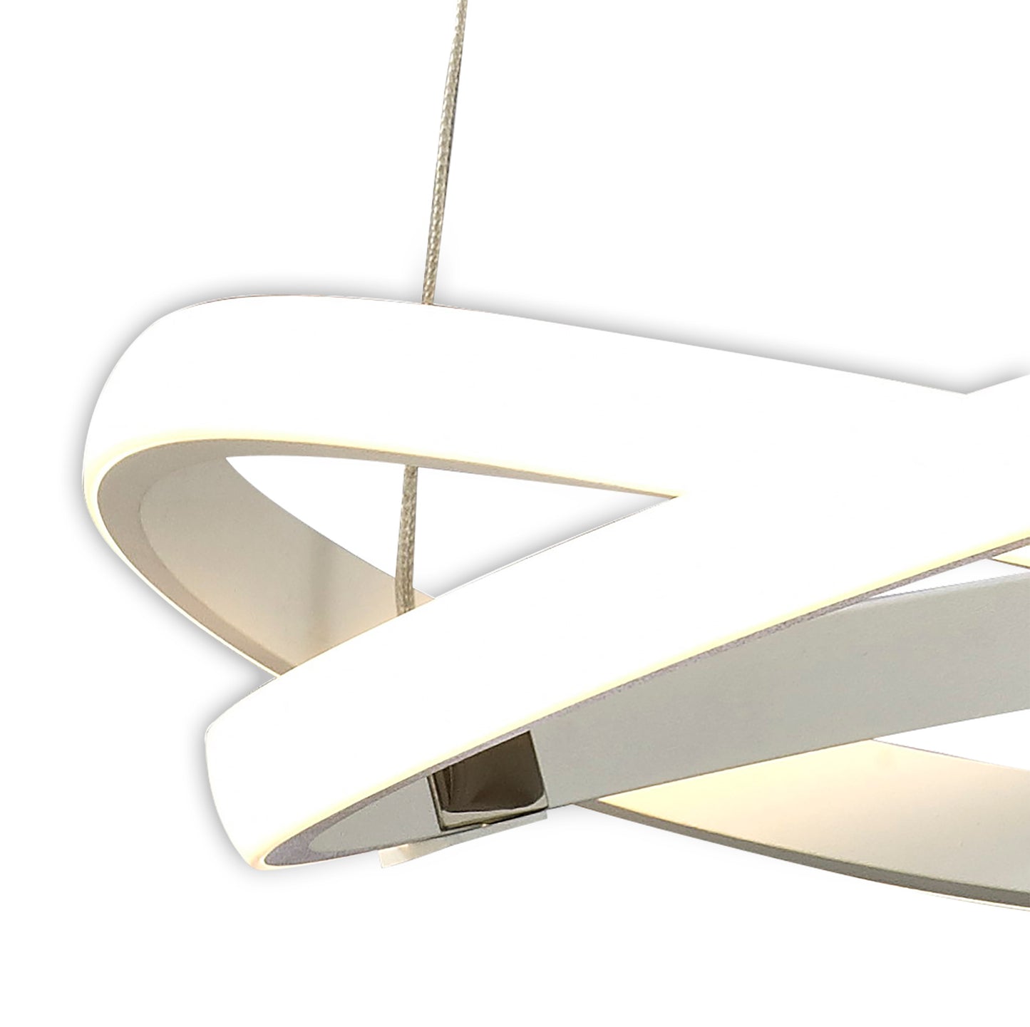 Infinity Blanco Pendant 30W LED 2800K, 2500lm, White/White Acrylic, 3yrs Warranty by Mantra