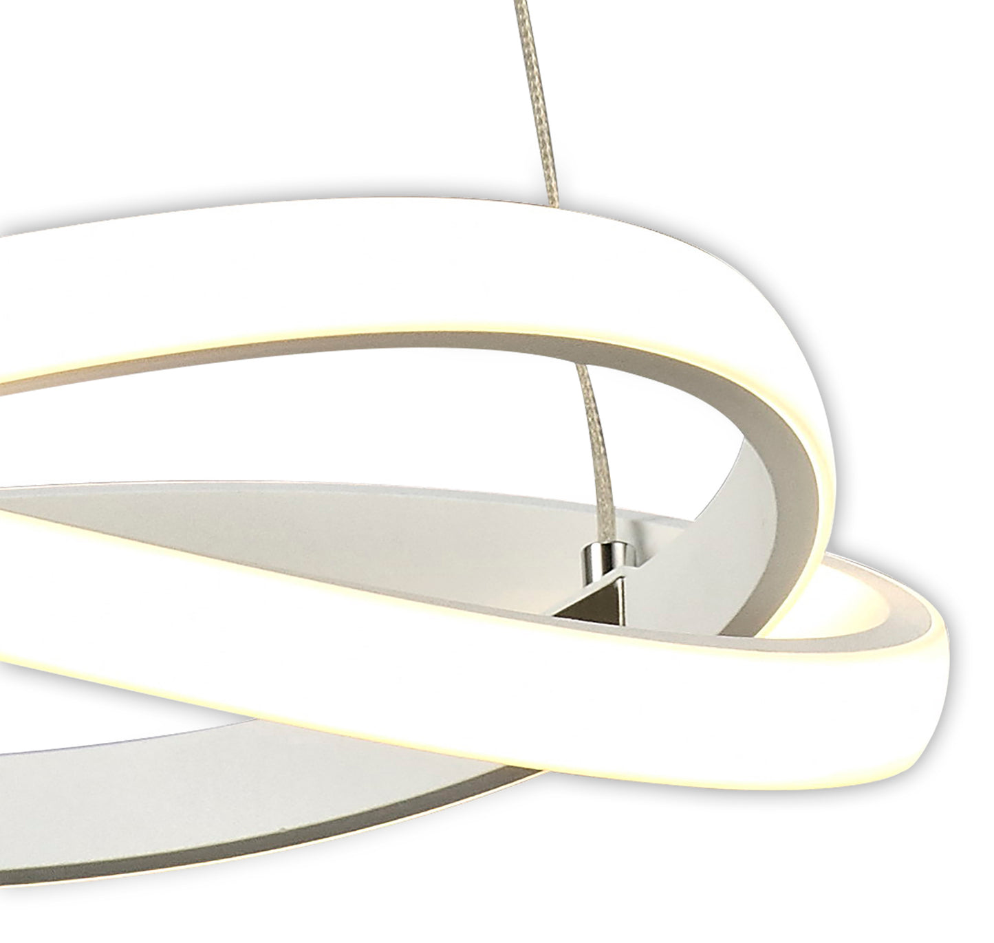 Infinity Blanco Pendant 30W LED 2800K, 2500lm, White/White Acrylic, 3yrs Warranty by Mantra