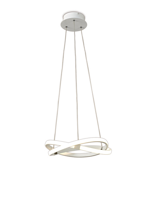 Infinity Blanco Pendant 30W LED 2800K, 2500lm, White/White Acrylic, 3yrs Warranty by Mantra