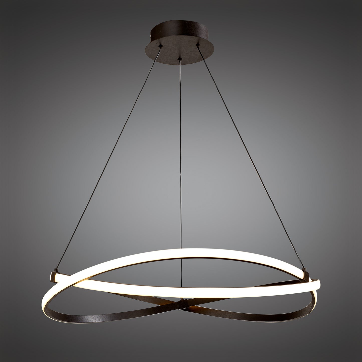 Infinity Pendant 42W LED 2800K, 3400lm, Brown Oxide/White Acrylic, 3yrs Warranty by Mantra