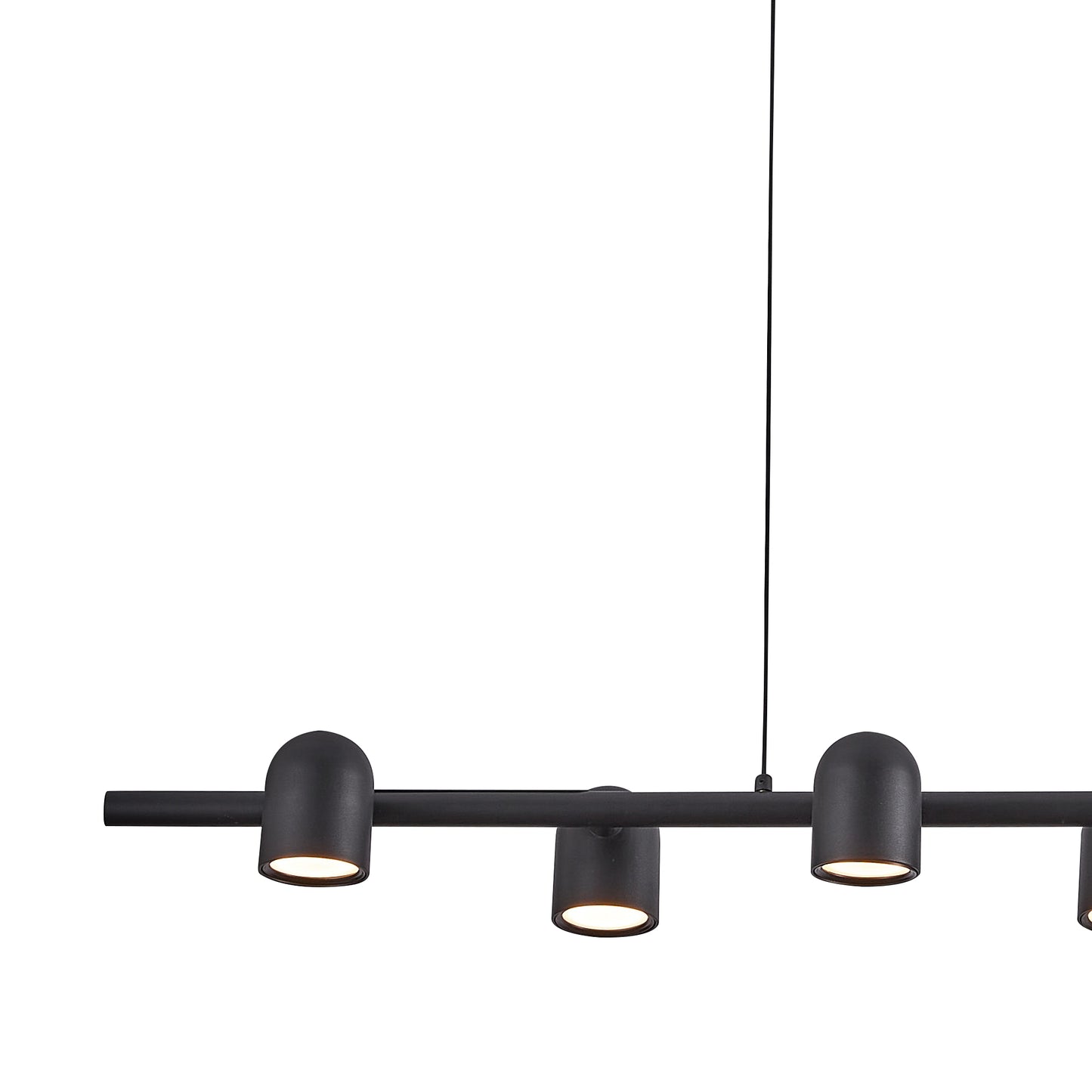 Ios Linear Pendant, 6 x GU10, Black by Mantra