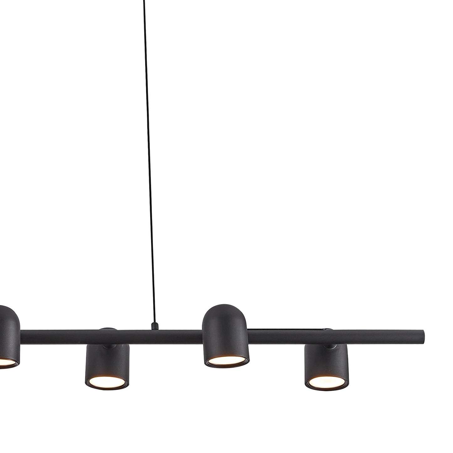 Ios Linear Pendant, 6 x GU10, Black by Mantra