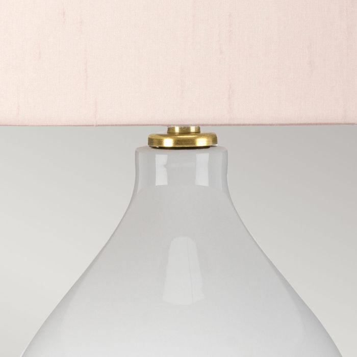 Isla 1 Light Table Light - Aged Brass, White, Pink with Ballerina Pink Shade