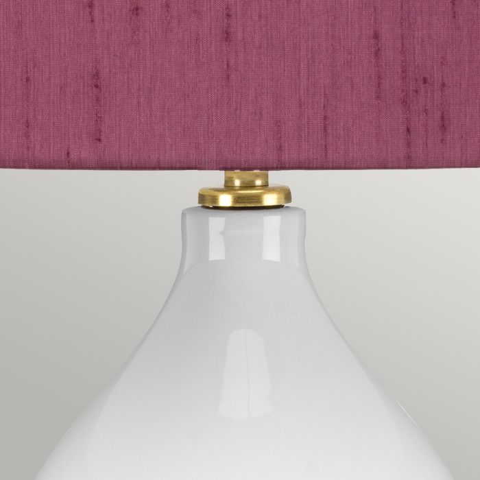 Isla 1 Light Table Light - Aged Brass, White, Purple with Bloom Purple Shade