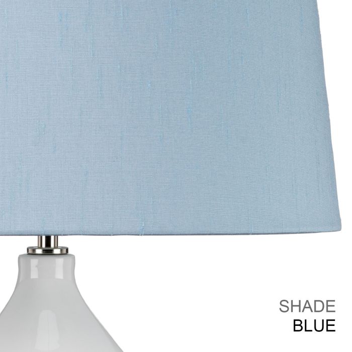 Isla 1 Light Table Light - Polished Nickel, White, Teal with Mallard Teal Shade