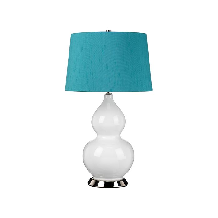 Isla 1 Light Table Light - Polished Nickel, White, Teal with Mallard Teal Shade