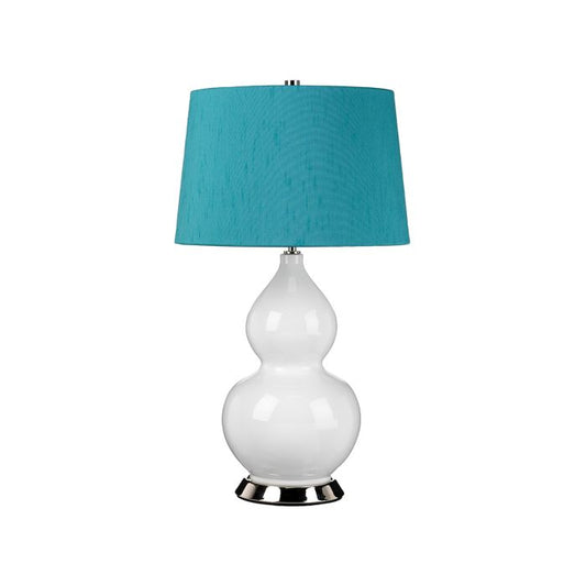 Isla 1 Light Table Light - Polished Nickel, White, Teal with Mallard Teal Shade