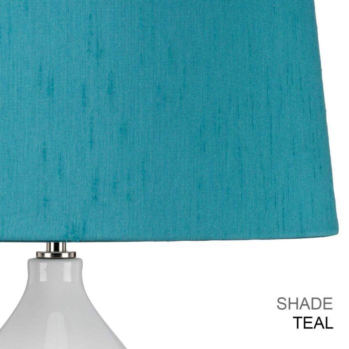 Isla 1 Light Table Light - Polished Nickel, White, Yellow with Celadine Yellow Shade