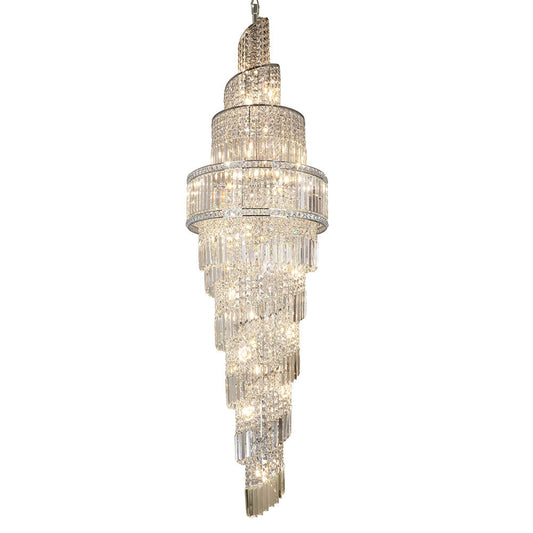 Isla 24  Light 2200mm Crystal Chrome Ceiling Light