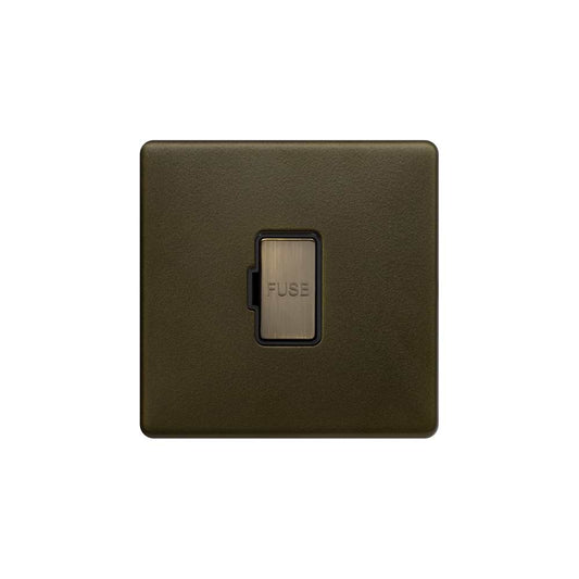 The Eton Collection Bronze 13A Unswitched FCU Black Inserts Screwless