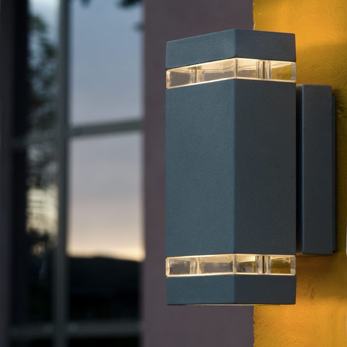 Jannik 2 Light Led Wall Light - Graphite