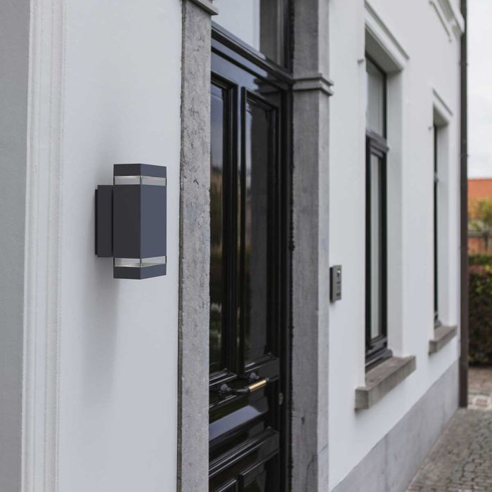 Jannik 2 Light Led Wall Light - Graphite