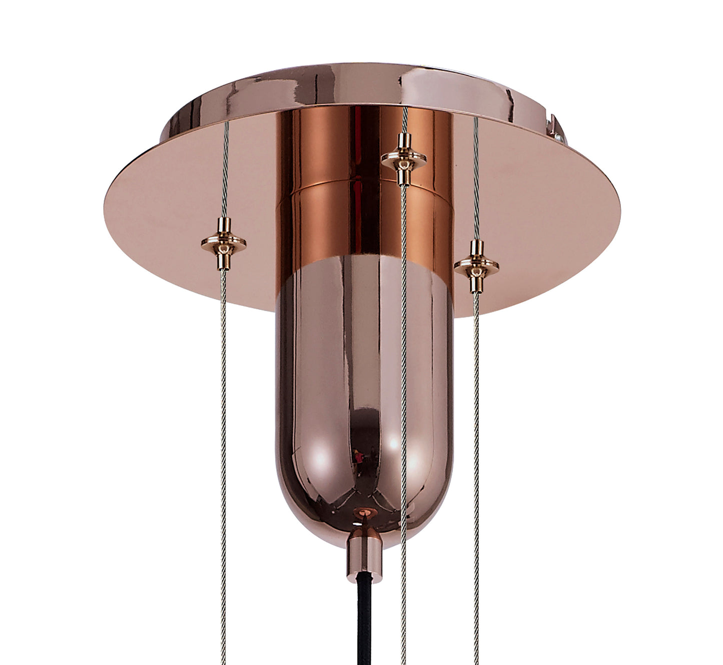 Jarras Pendant 40cm Round, 1 x E27 (Max 40W), Copper / Rose Gold Glass by Mantra