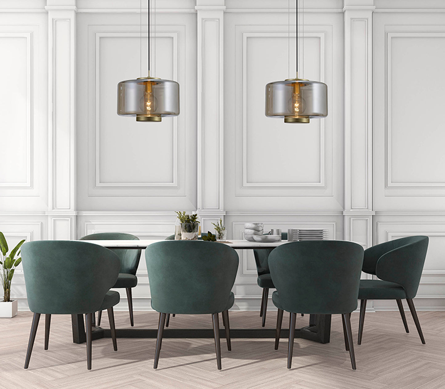 Jarras Pendant Kit 3 Light Polished Chrome by Mantra