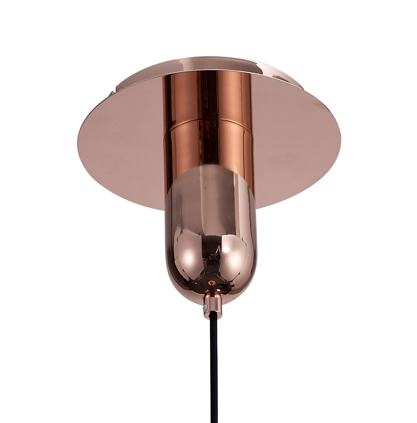 Jarras Pendant 20cm Round, 1 x E27 (Max 40W), Copper/Rose Gold Glass by Mantra