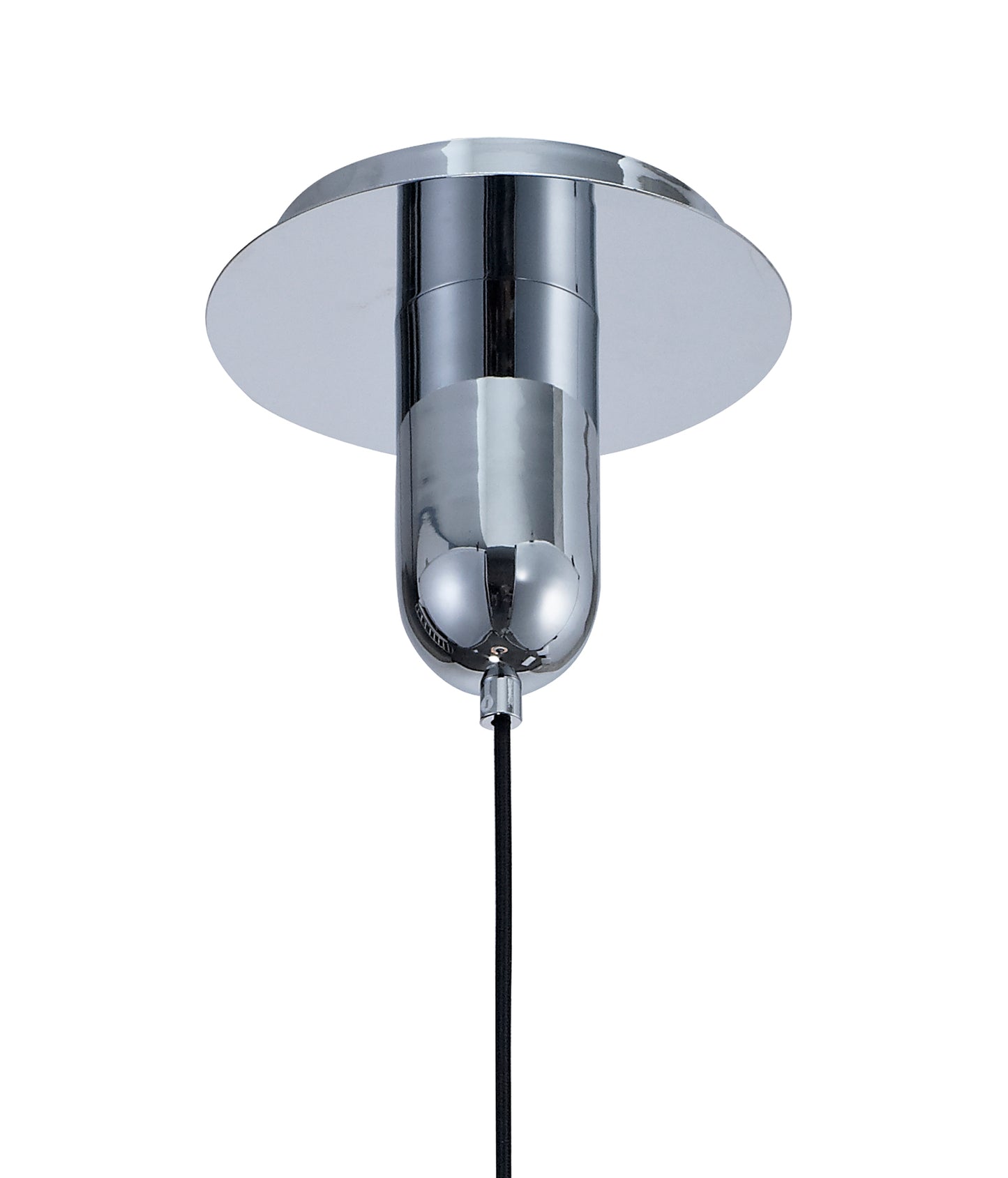 Jarras Pendant 20cm Round, 1 x E27 (Max 40W), Chrome/Ash Grey Glass, 1 Year Warranty by Mantra