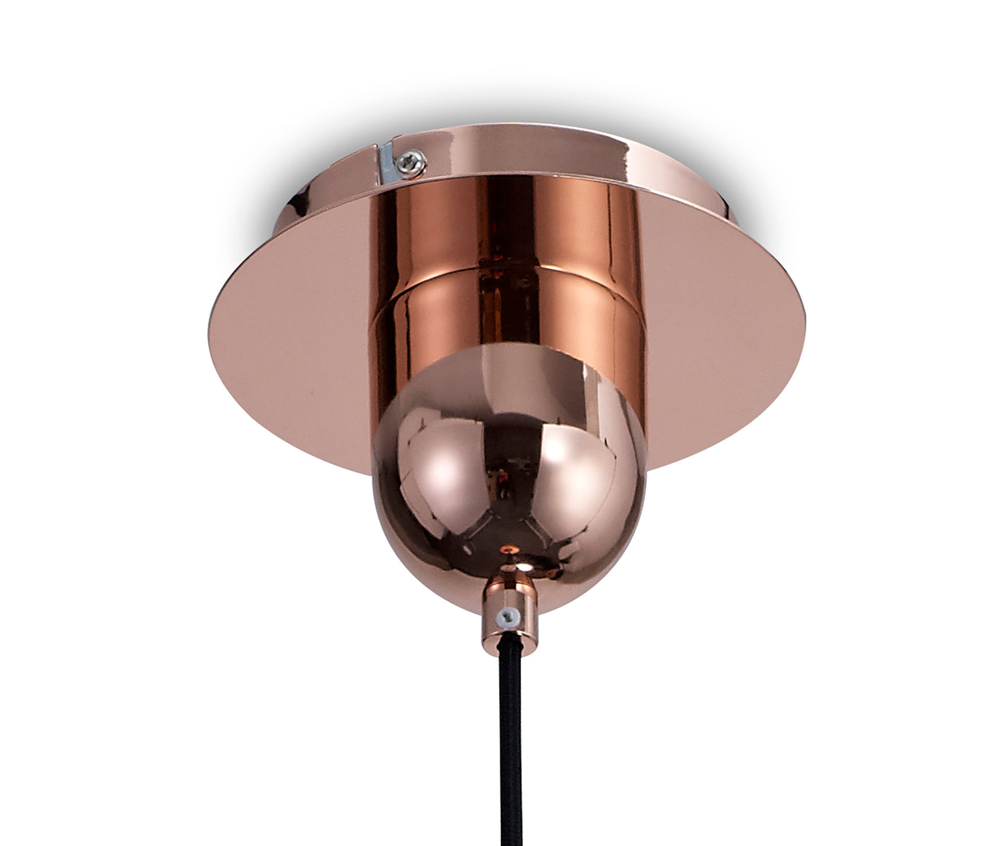 Jarras Pendant 20cm Round, 1 x E27 (Max 40W), Copper/Rose Gold Glass, 1 Year Warranty by Mantra