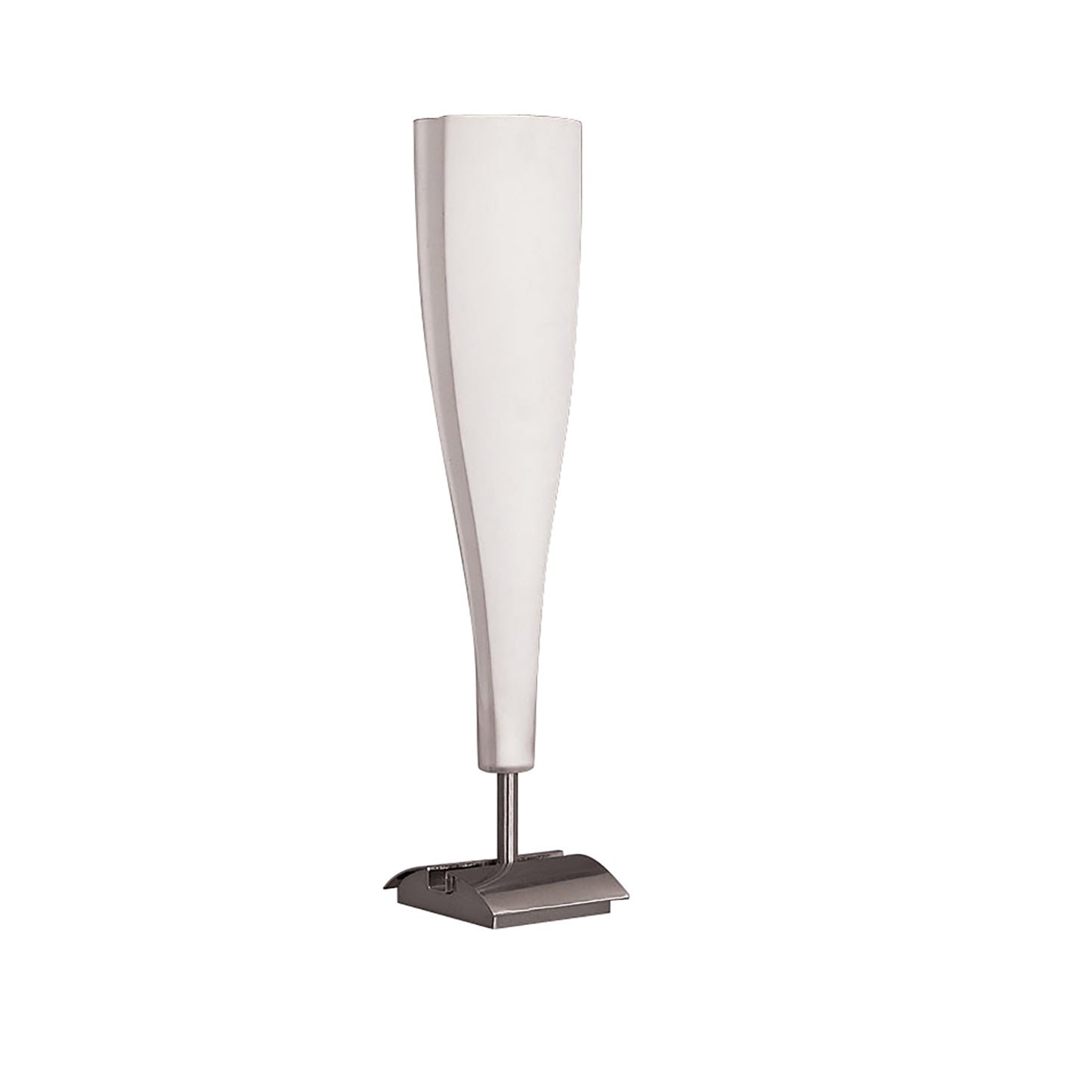 Java Table Lamp Big 1 Light E14, Satin Nickel/Frosted White Glass by Mantra