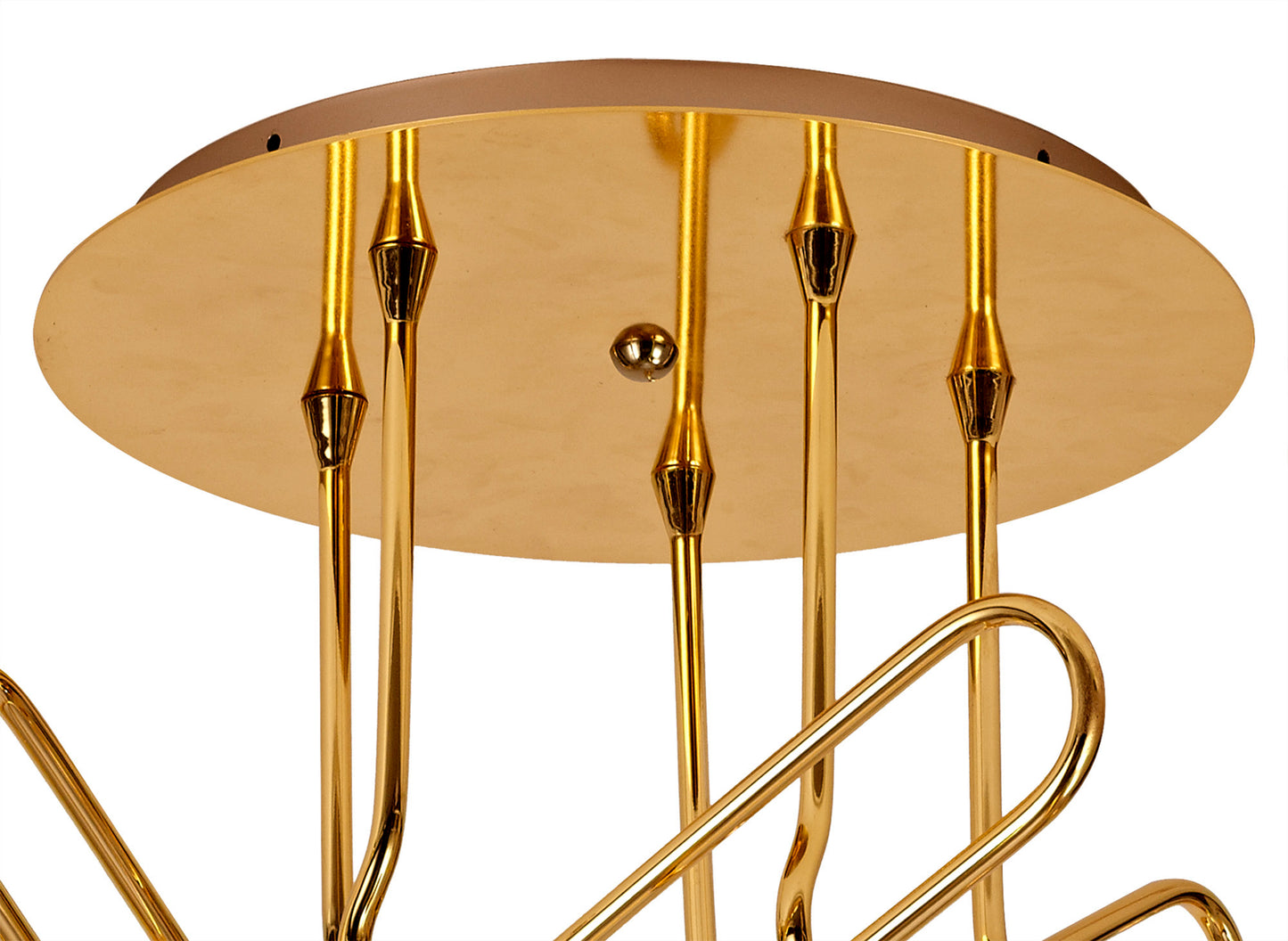 Jazz Ceiling, 76cm Round, 5 x E27 (Max 20W), Polished Gold by Mantra