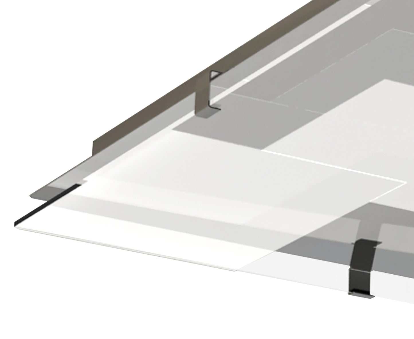 Jersey Ceiling 20W LED Square 3000K, 1800lm, Polished Chrome/Opal White Glass, 3yrs Warranty by Mantra