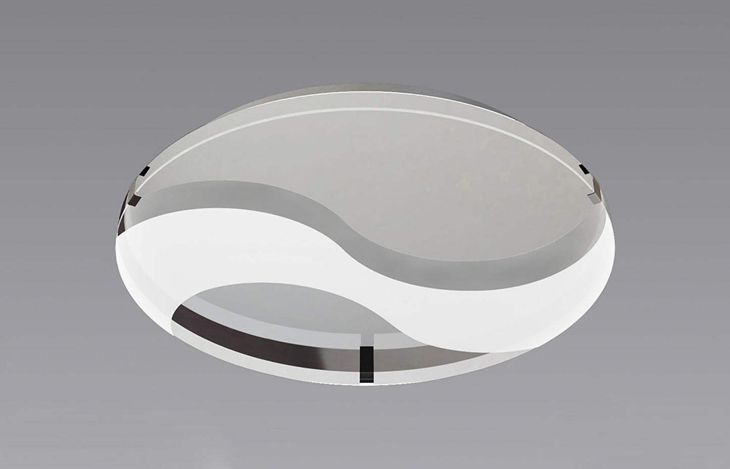 Jersey Ceiling 20W LED Round 3000K, 1800lm, Polished Chrome/Opal White Glass, 3yrs Warranty by Mantra