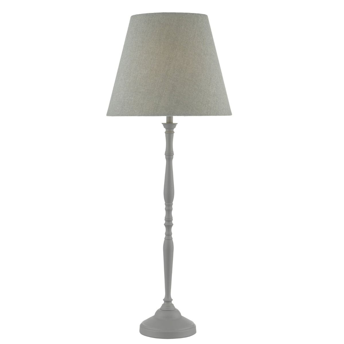 Joanna Grey Linen Tapered Drum Shade 23cm