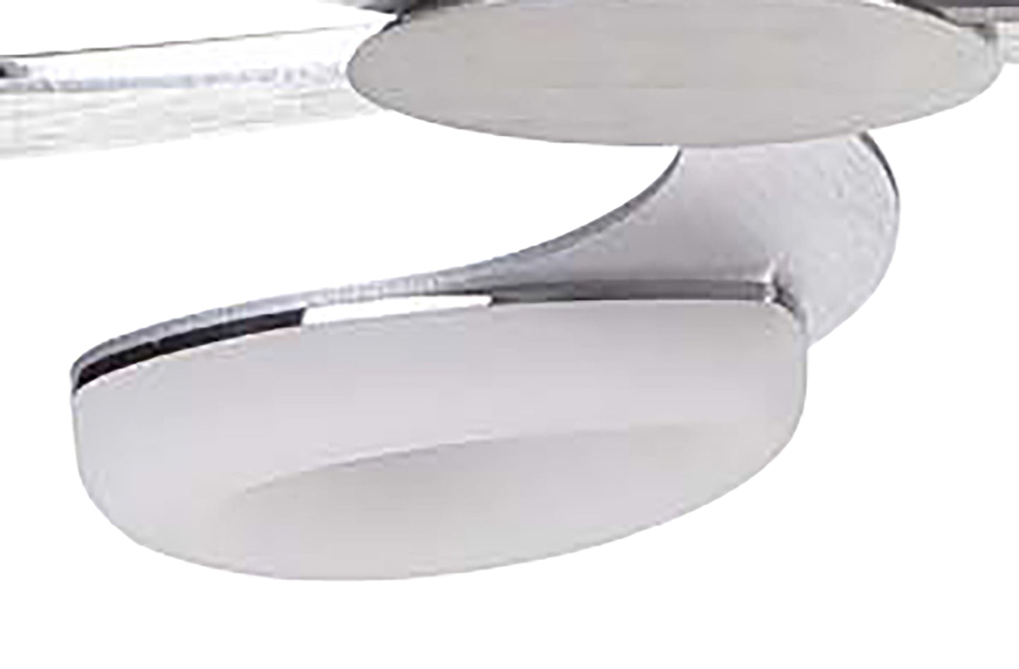 Juno Telescopic 5 Light 30W LED 3000K, 2700lm, Satin Aluminium/Frosted Acrylic/Polished Chrome, 3yrs Warranty by Mantra