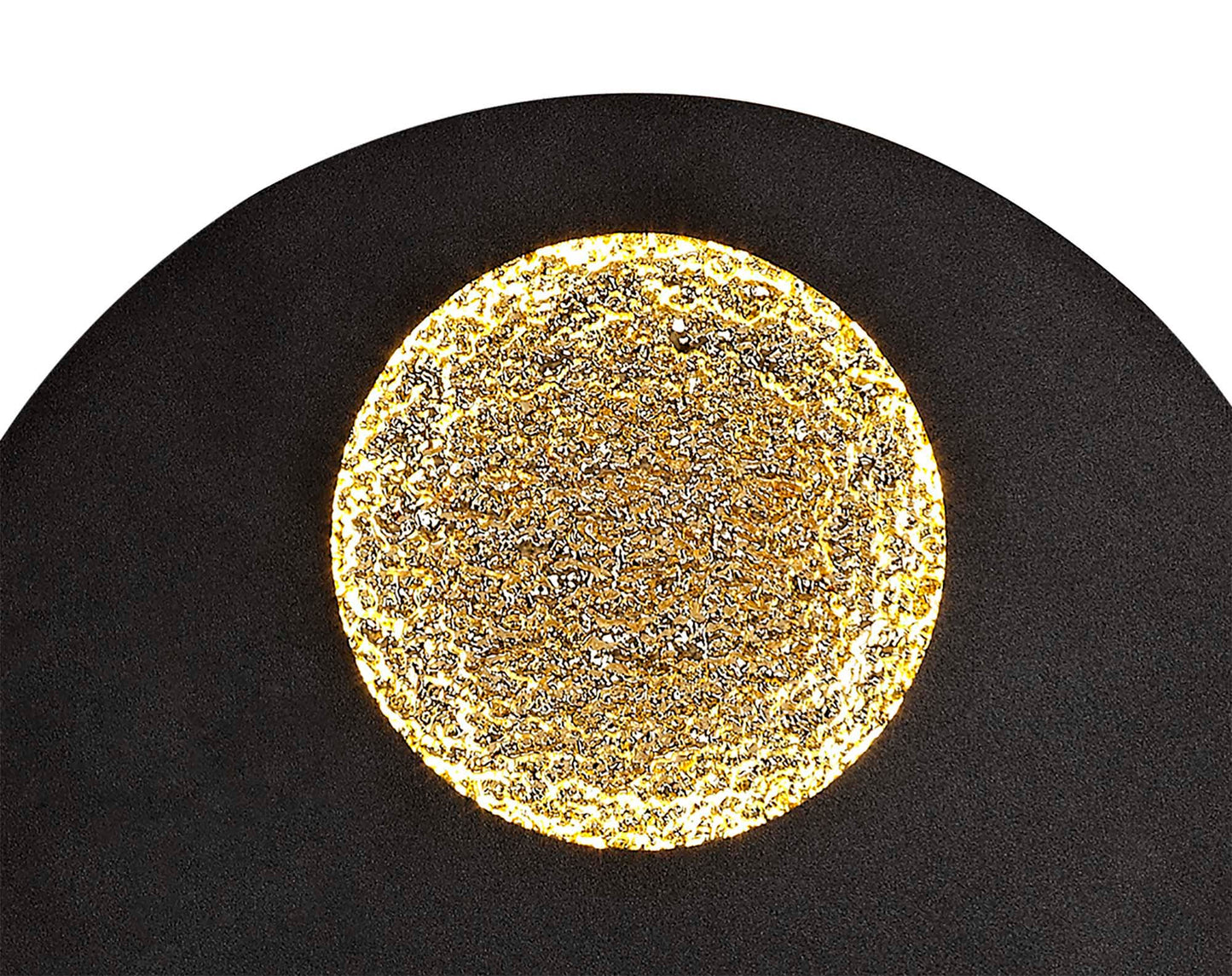 Jupiter Ceiling/Wall Light, 18W LED, 3000K, 590lm, Black/Gold, 3yrs Warranty by Mantra