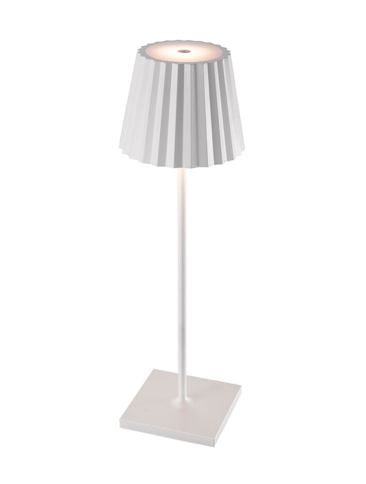 K2 Battery Operated Table Lamp , 2.2W LED, 3000K, 188lm, IP54, USB Charging Cable Included, White, 3yrs Warranty by Mantra