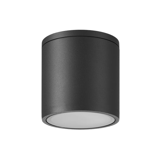 Kandanchu Short Round Ceiling Spotlight, 1 x GU10, IP54, Anthracite, 2yrs Warranty by Mantra