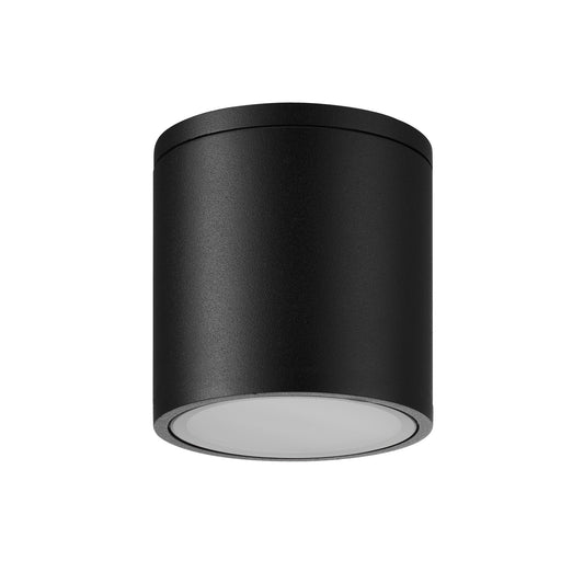 Kandanchu Short Round Ceiling Spotlight, 1 x GU10, IP54, Sand Black, 2yrs Warranty by Mantra