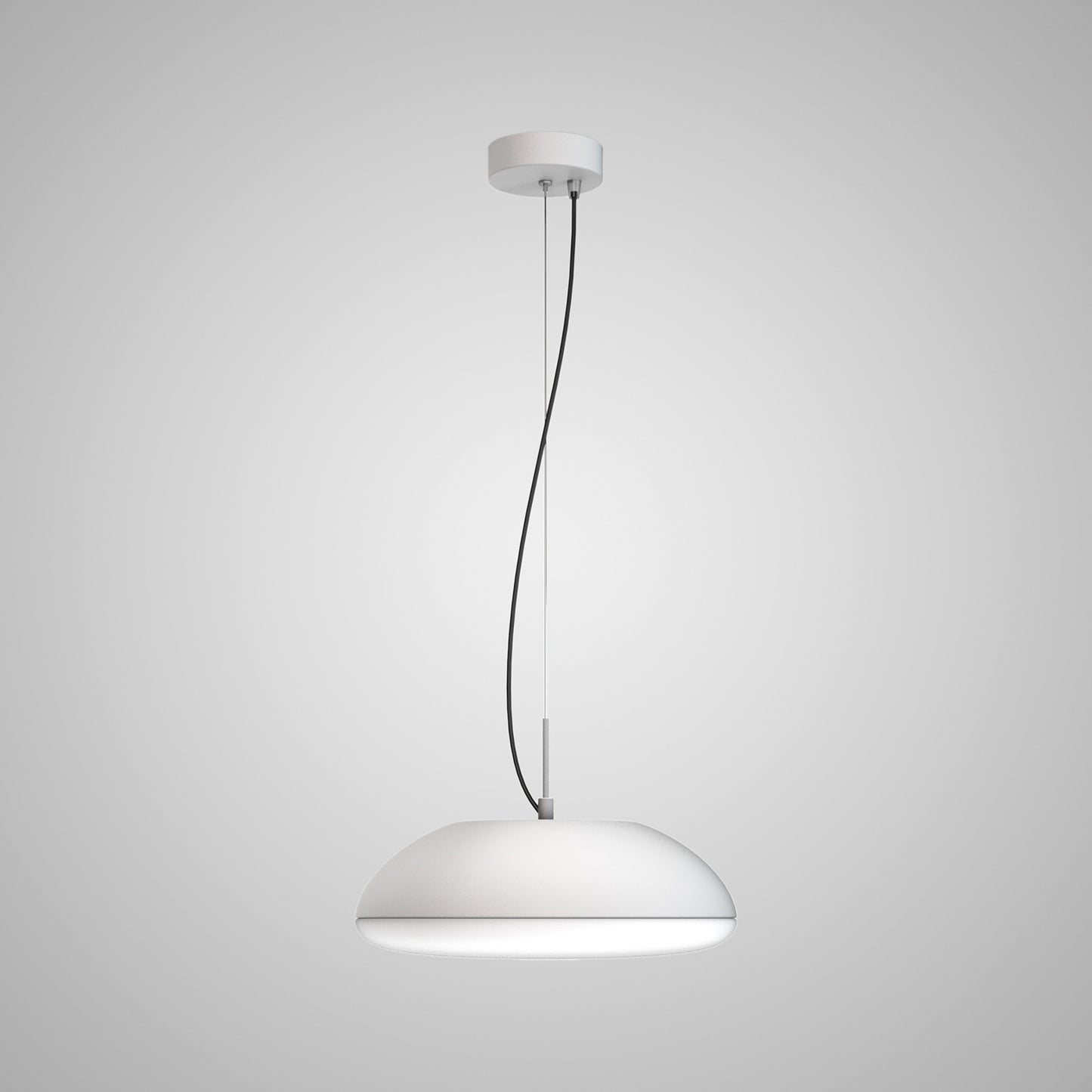 Kazz Pendant 38cm Round, 4 x E27 (Max 20W LED), White by Mantra