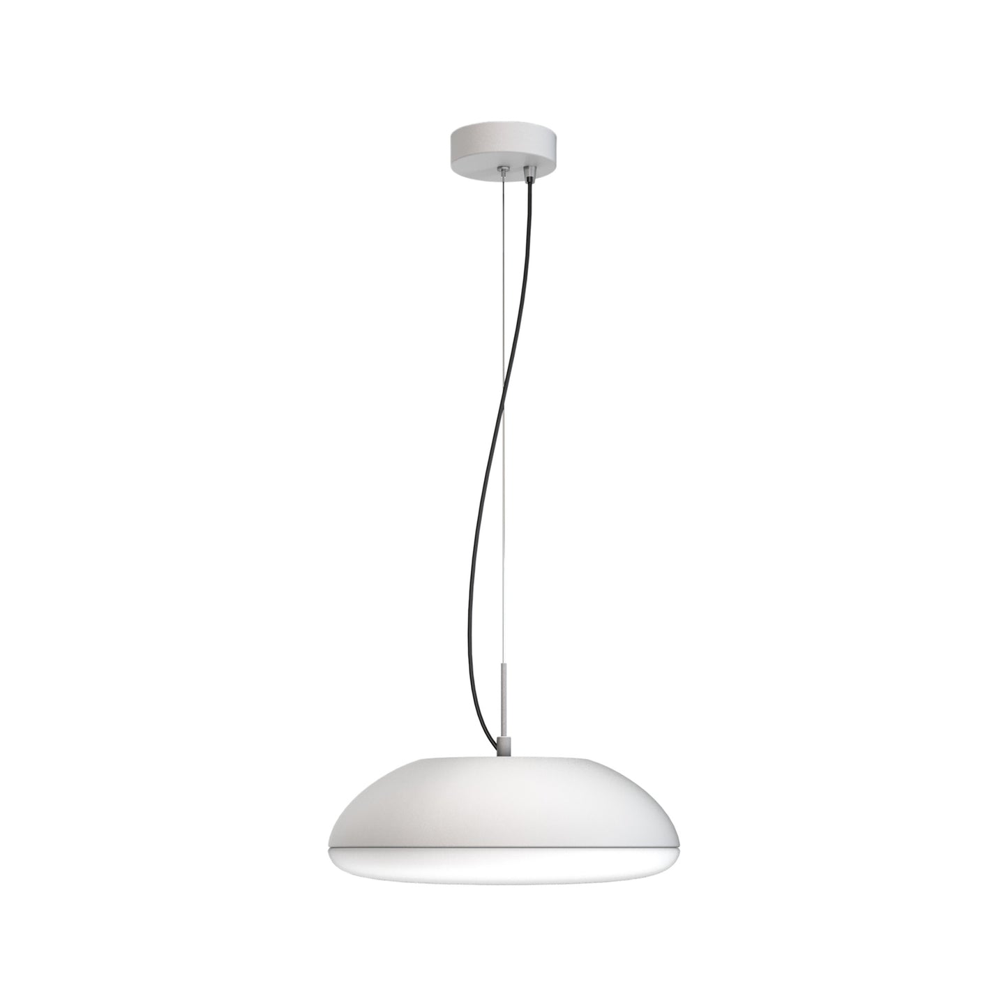 Kazz Pendant 38cm Round, 4 x E27 (Max 20W LED), White by Mantra