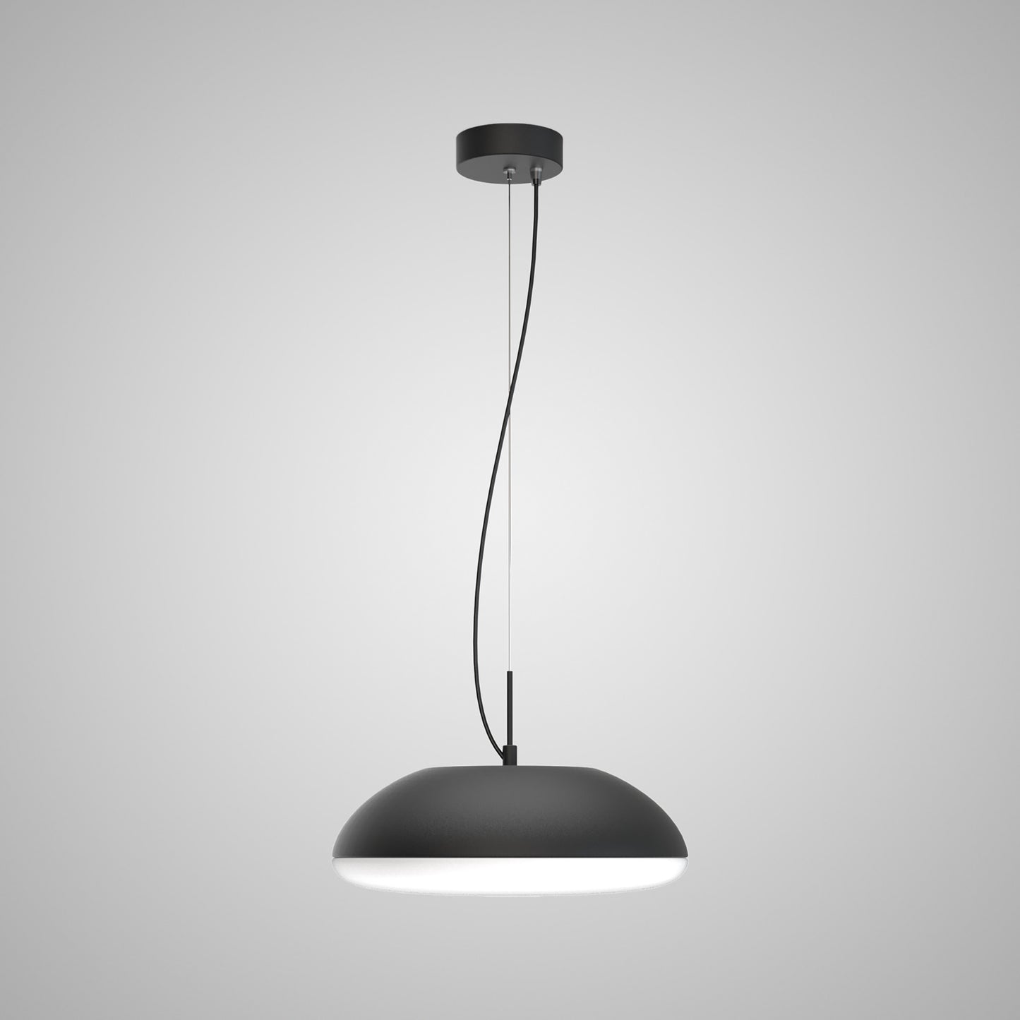 Kazz Pendant 38cm Round, 4 x E27 (Max 20W LED), Black by Mantra