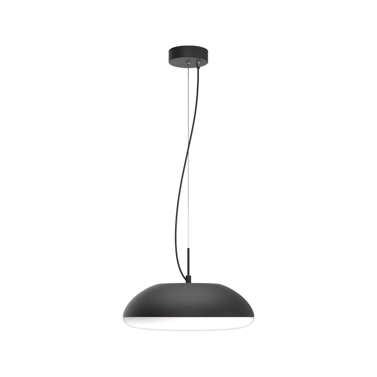 Kazz Pendant 38cm Round, 4 x E27 (Max 20W LED), Black by Mantra