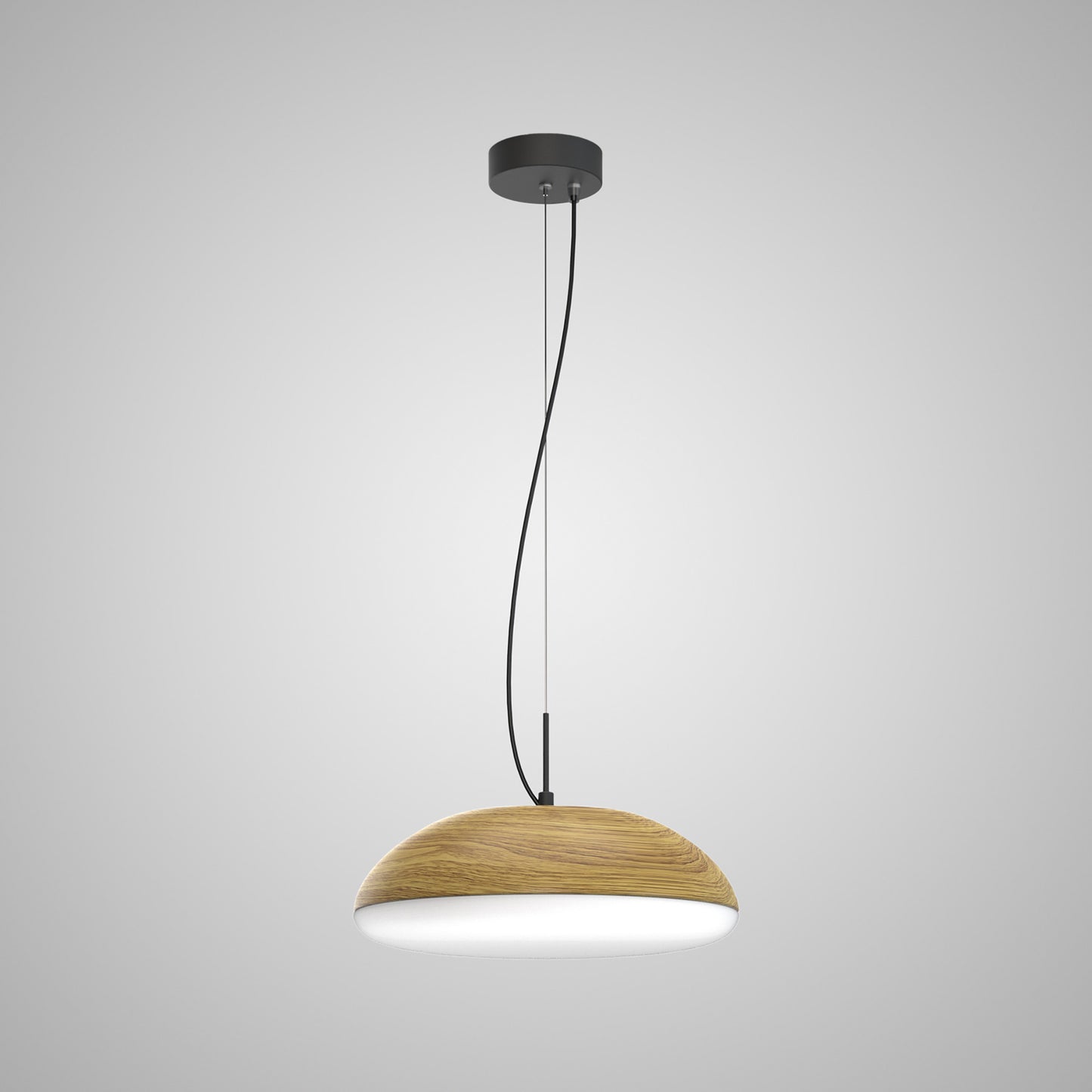 Kazz Pendant 38cm Round, 4 x E27 (Max 20W LED), Wood by Mantra