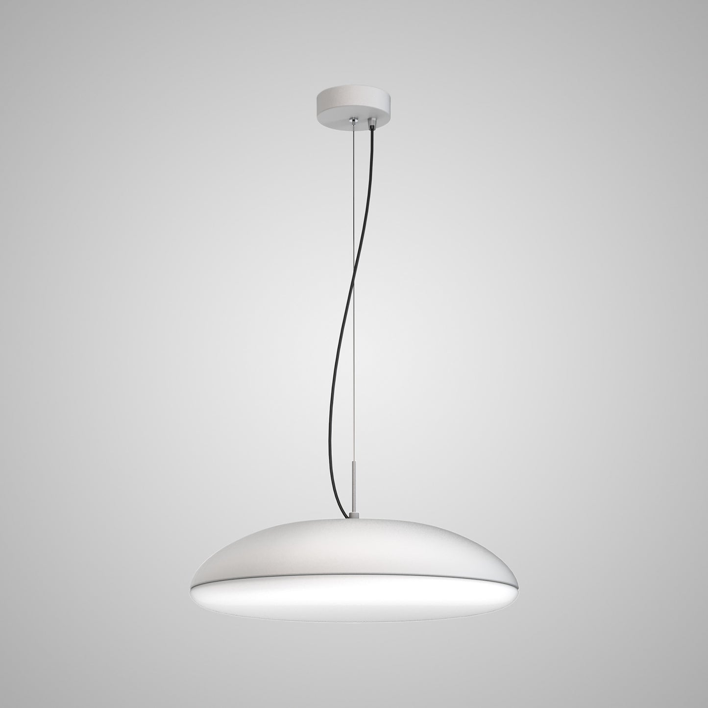 Kazz Pendant 50cm Round, 6 x E27 (Max 20W LED), White by Mantra