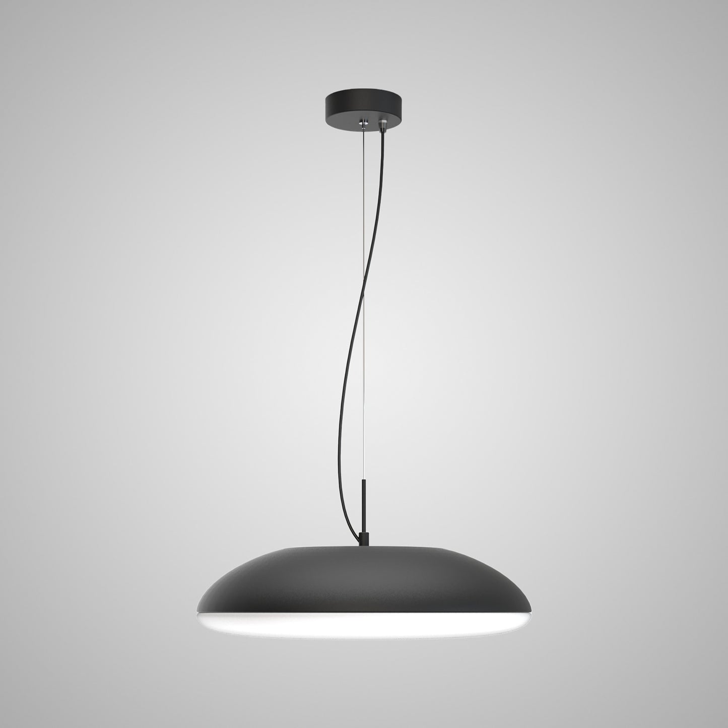 Kazz Pendant 50cm Round, 6 x E27 (Max 20W LED), Black by Mantra