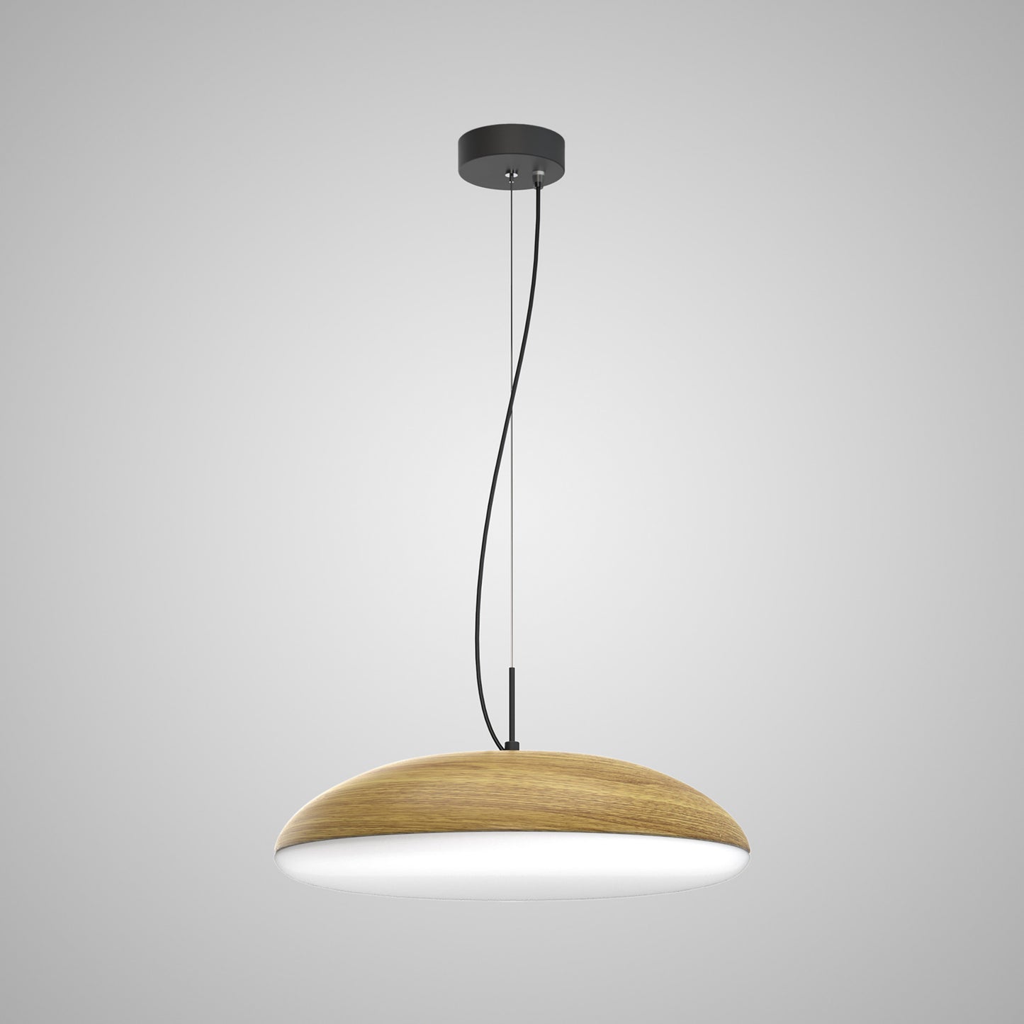 Kazz Pendant 50cm Round, 6 x E27 (Max 20W LED), Wood by Mantra