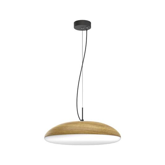 Kazz Pendant 50cm Round, 6 x E27 (Max 20W LED), Wood by Mantra